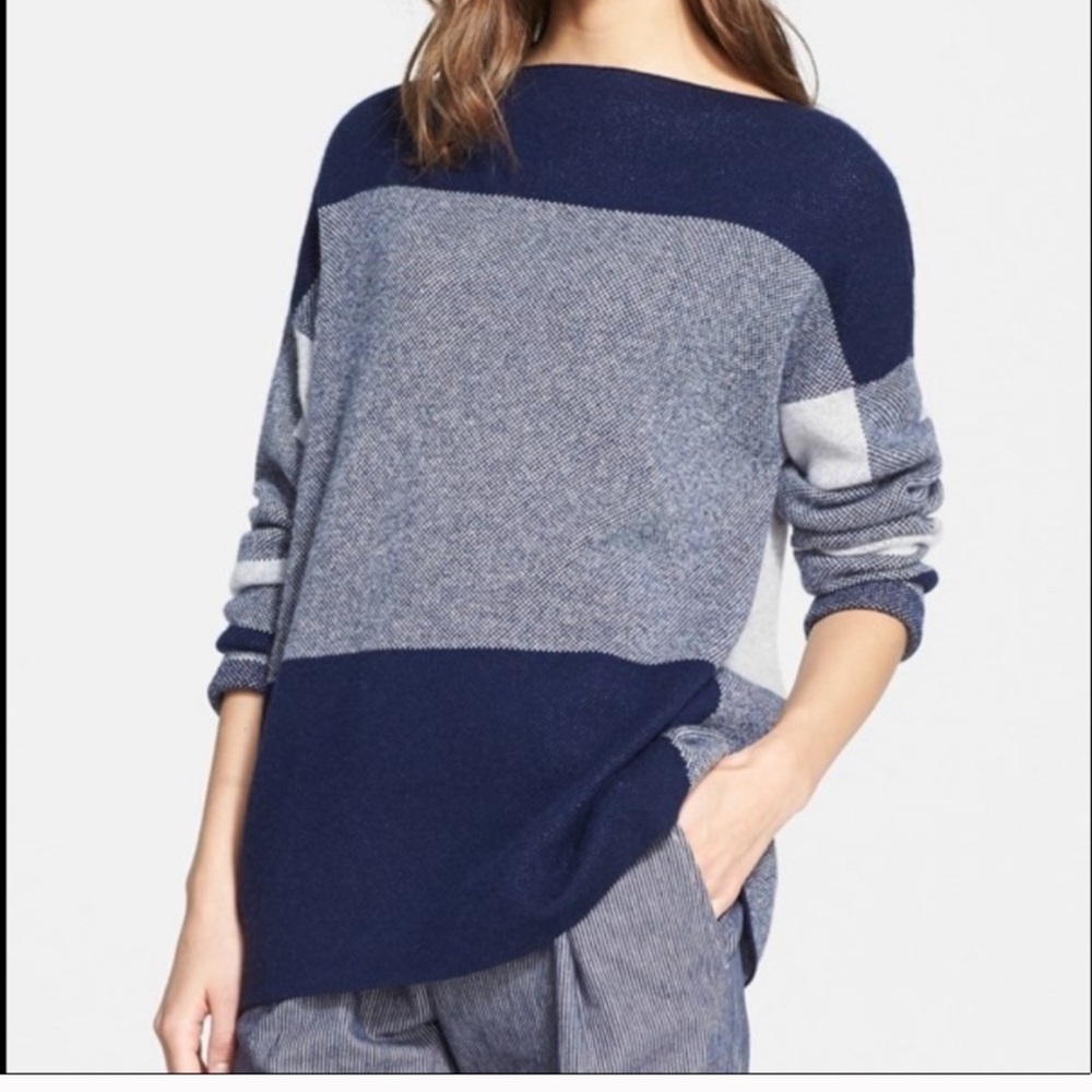 Vince Cashmere Colorblock Sweater